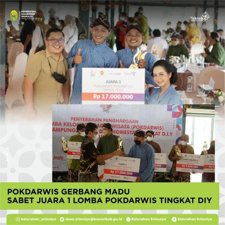 Selamat, Pokdarwis Gerbang Madu Sabet Juara 1 Lomba  Pokdarwis Tingkat DIY