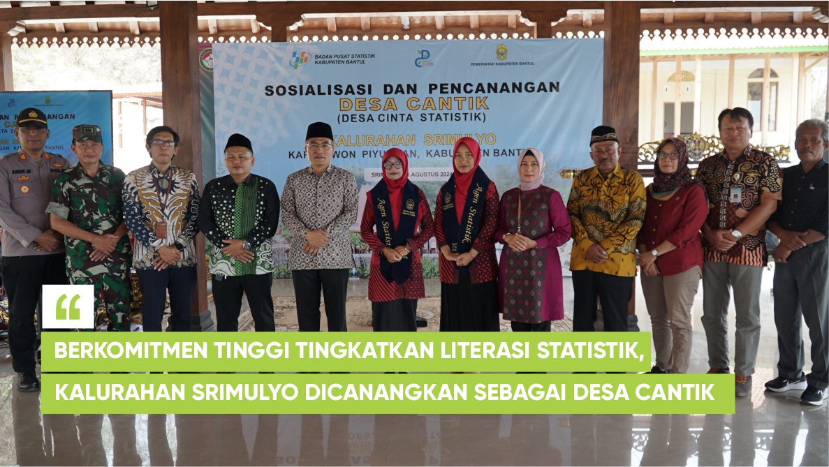 Berkomitmen Tinggi Tingkatkan Literasi Statistik, Kalurahan Srimulyo Dicanangkan sebagai Desa Cantik