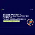 Daftar Keluarga Penerima Manfaat BLT DD Tahap 1-3 Tahun Anggaran 2020