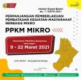Perpanjangan Pemberlakuan Pembatasan Kegiatan Masyarakat Berbasis Mikro
