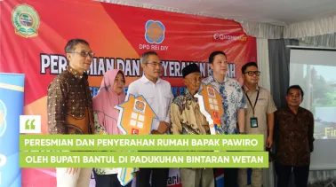Peresmian dan Penyerahan Rumah Bapak Pawiro oleh Bupati Bantul di Padukuhan Bintaran Wetan