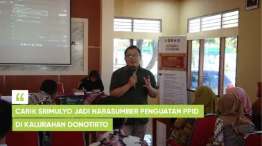 Carik Srimulyo Jadi Narasumber Penguatan PPID di Kalurahan Donotirto