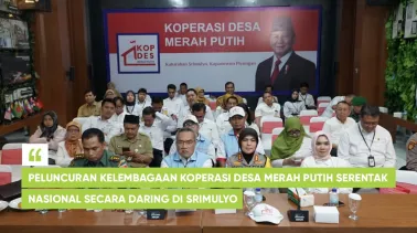 Peluncuran Kelembagaan Koperasi Desa Merah Putih Serentak Nasional Secara Daring di Srimulyo