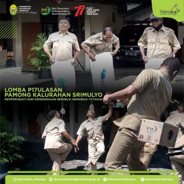 Meriahkan HUT RI Ke-77, Kalurahan Srimulyo adakan Lomba Pitoelasan Pamong Srimulyo