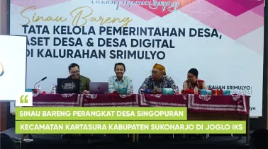 Sinau Bareng Perangkat Desa Singopuran Kecamatan Kartasura Kabupaten Sukoharjo di Joglo IKS