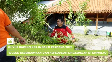 Guyub Bareng Kerja Bakti Perdana 2026, Wujud Kebersamaan dan Kepedulian Lingkungan di Srimulyo