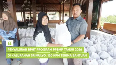 Penyaluran BPNT Program PPBMP Tahun 2026 di Kalurahan Srimulyo, 120 KPM Terima Bantuan