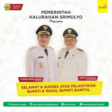 SELAMAT & SUKSES ATAS DILANTIKNYA BUPATI DAN WAKIL BUPATI BANTUL