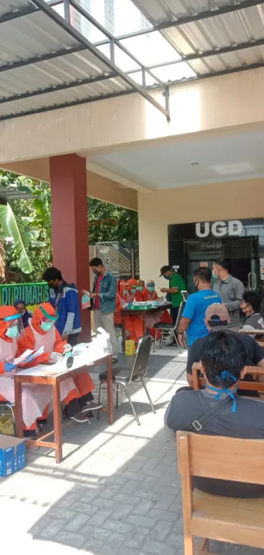 PPDP Jalani Rapid Tes di Halaman Puskesmas Piyungan