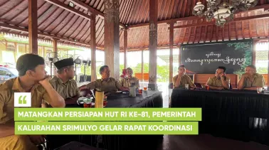 Matangkan Persiapan HUT RI ke-81, Pemerintah Kalurahan Srimulyo Gelar Rapat Koordinasi