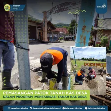 Kalurahan Srimulyo lakukan Pemasangan Patok Tanah Kas Desa 