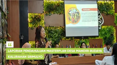 FGD Laporan Pendahuluan Masterplan Desa Mandiri Budaya Kalurahan Srimulyo 