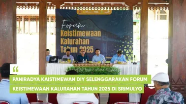 Paniradya Kaistimewan DIY Selenggarakan Forum Keistimewaan Kalurahan Tahun 2025 di Srimulyo
