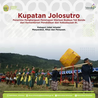 Kupatan Jolosutro Memperoleh Penghargaan Penetapan Warisan Budaya Tak Benda dari KEMDIKBUD RI
