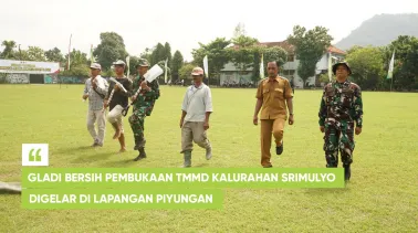 Gladi Bersih Pembukaan TMMD Kalurahan Srimulyo Digelar di Lapangan Piyungan