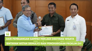 Dari Pembuangan Sampah Menjadi Destinasi Wisata Bintaran Wetan Srimulyo Raih Penghargaan Proklim DIY