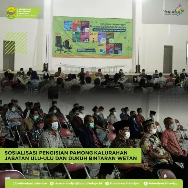 Sosialisasi pemilihan pamong Kalurahan Srimulyo jabatan Ulu-Ulu dan Dukuh Bintaran Wetan