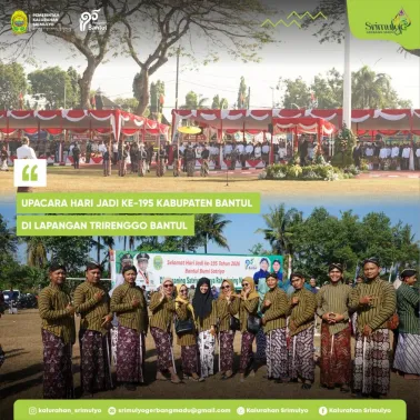 Pemkal Srimulyo Ikuti Upacara Hari Jadi ke-195 Kabupaten Bantul