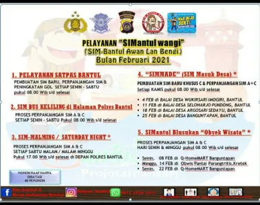 Pelayanan SIMANTUL WANGI Kabupaten Bantul