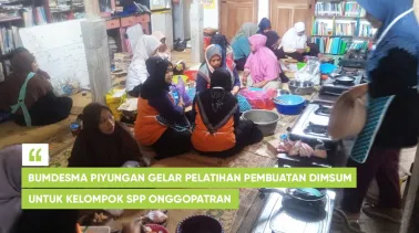 BUMDesMa Piyungan Gelar Pelatihan Pembuatan Dimsum untuk Kelompok SPP Onggopatran