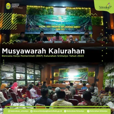 Musyawarah Kalurahan Rencana Kerja Pemerintah Kalurahan Srimulyo TA 2023
