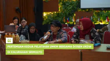 Pertemuan Kedua Pelatihan UMKM Bersama Dosen UKDW