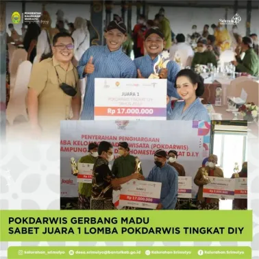 Selamat, Pokdarwis Gerbang Madu Sabet Juara 1 Lomba Pokdarwis Tingkat DIY