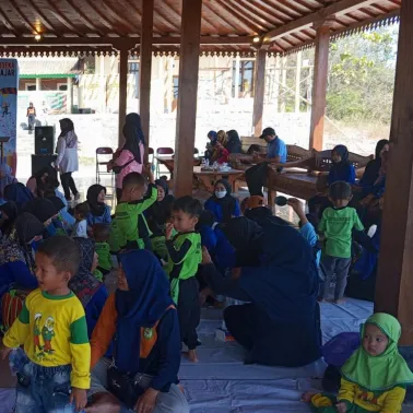 Ratusan Anak PAUD Ikuti Gebyar PAUD di Pendopo Kalurahan Srimulyo