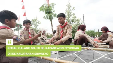 Kemah Galang SD se-Kapanewon Piyungan di IKS Kalurahan Srimulyo