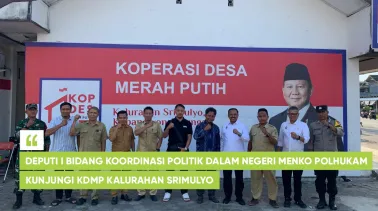 Deputi I Bidang Koordinasi Politik Dalam Negeri Menko Polhukam Kunjungi KDMP Kalurahan Srimulyo