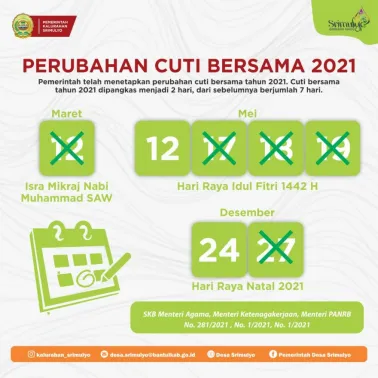 Perubahan Cuti Bersama 2021