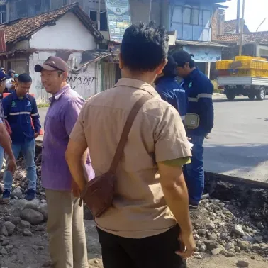 Koordinasi Perbaikan Saluran Irigasi di Simpang Piyungan, Aliran Air Irigasi Dihentikan Sementara 