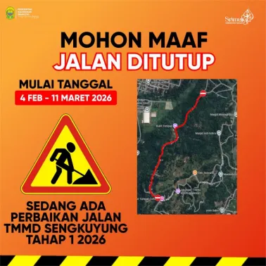 Penutupan Jalan Sementara dalam Kegiatan TMMD Sengkuyung Tahap I Tahun 2026