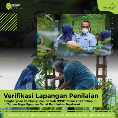 Verifikasi Lapangan Penilaian PPD Oleh Bappenas di Taman TOGA Padukuhan Ngelosari 