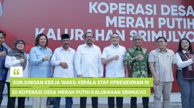 Kunjungan Kerja Wakil Kepala Staf Kpresidenan RI di Koperasi Desa Merah Putih Kalurahan Srimulyo