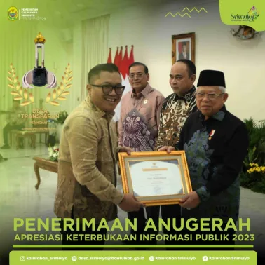 Srimulyo Raih Penghargaan Apresiasi Keterbukaan Informasi Publik dari Wapres RI