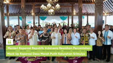 Menteri Koperasi RI Resmikan Percontohan Koperasi Desa Merah Putih Kalurahan Srimulyo