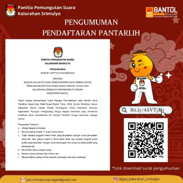 Telah Dibuka Pendaftaran Petugas Pemutakhiran Data Pemilih Pilkada 2024