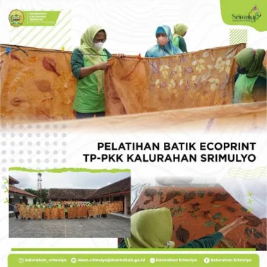 TP PKK Kalurahan Srimulyo Adakan Pelatihan Batik Ecoprint