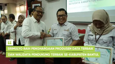 Srimulyo Raih Penghargaan Produsen Data Terbaik dan Walidata Pendukung Terbaik se-Kabupaten Bantul