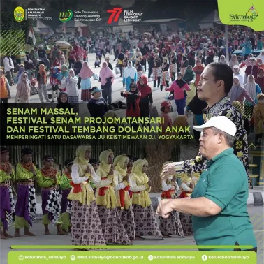 Peringati Satu Dasawarsa UU Keistimewaan DIY, Kalurahan Srimulyo adakan Senam Massal Projotamansari 