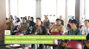 Kepala Desa dan Perangkat Desa se-Kecamatan Gempol Belajar Tata Kelola Pemerintahan di Srimulyo
