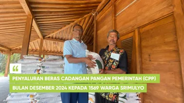 Penyaluran Beras Cadangan Pangan Pemerintah (CPP) Bulan Desember 2024 kepada 1569 Warga Srimulyo 