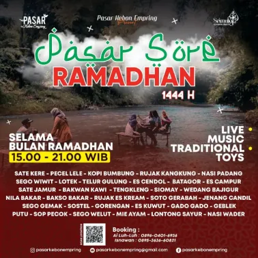 Pasar Sore Ramadhan di Wisata Pasar Kebon Empring, Sayang Banget Kalau Dilewatkan 
