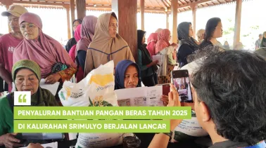 [Kamis Aksara] Penyaluran Bantuan Pangan Beras Tahun 2025 di Kalurahan Srimulyo Berjalan Lancar