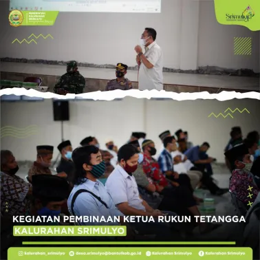 Kegiatan Pembinaan Ketua Rukun Tetangga Kalurahan Srimulyo