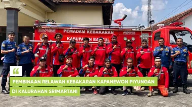 Redkar Srimulyo Hadiri Acara Pembinaan Relawan Pemadam Kebakaran di Kalurahan Srimartani
