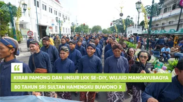 Kirab Pamong dan Unsur LKK se-DIY, Wujud Mangayubagya 80 Tahun Sri Sultan Hamengku Buwono X