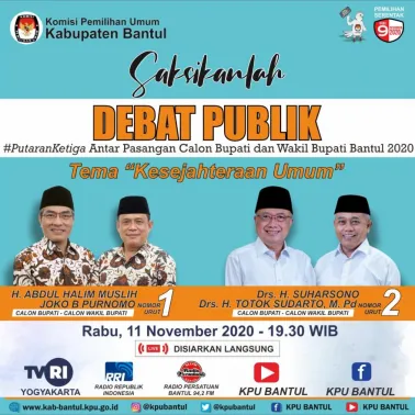 Debat Publik Pasangan Calon Bupati dan Wakil Bupati Bantul