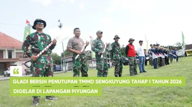 Gladi Bersih Penutupan TMMD Sengkuyung Tahap I Tahun 2026 Digelar di Lapangan Piyungan